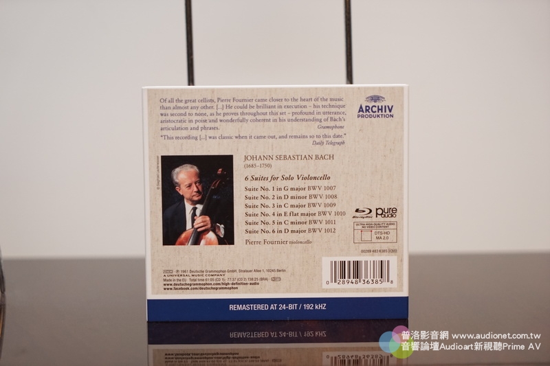 傅尼葉巴哈無伴奏大提琴組曲還送一張24/192藍光Audio