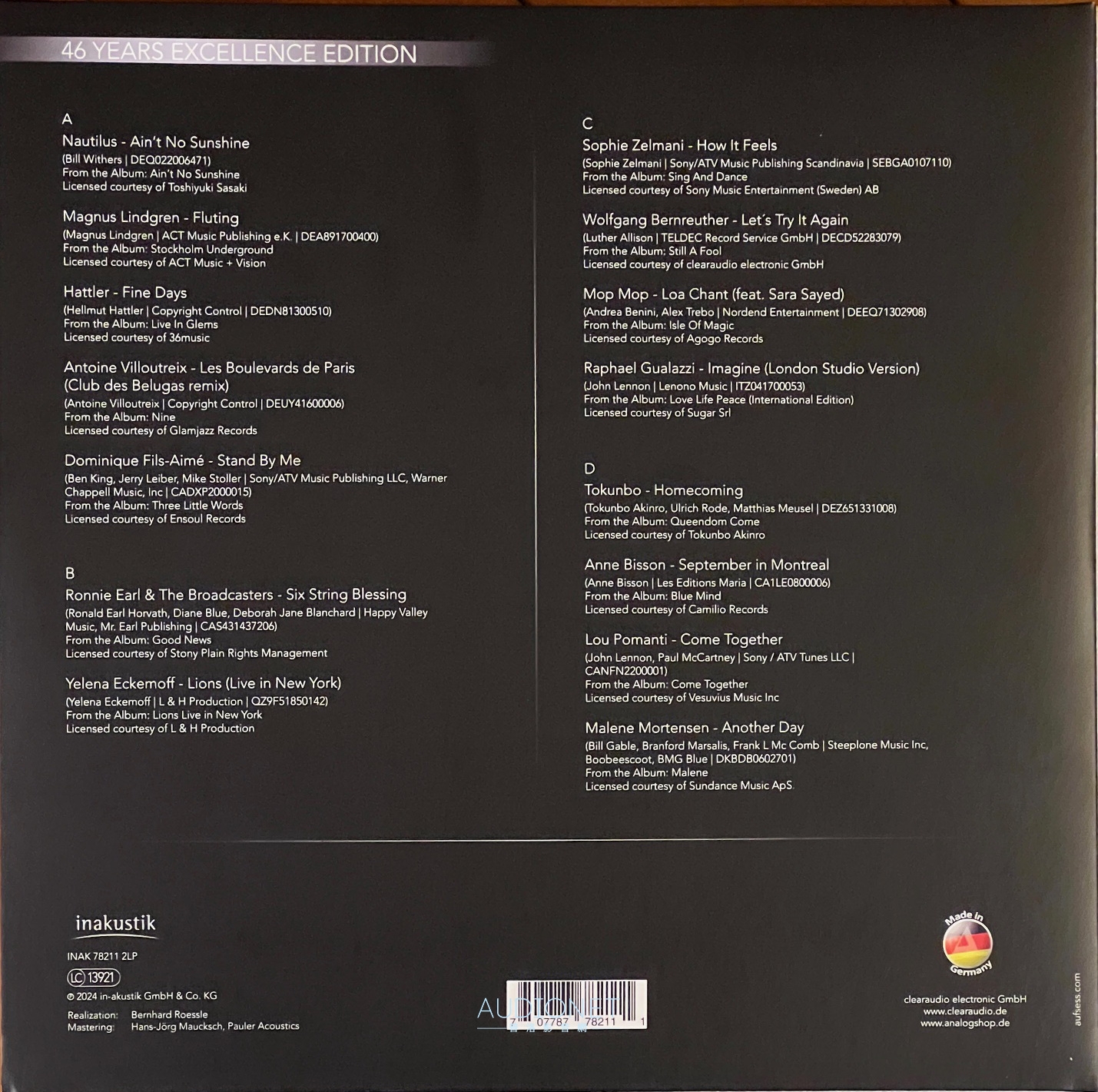 Clearaudio 46週年紀念特別黑膠CD，這根本就是低頻大考片
